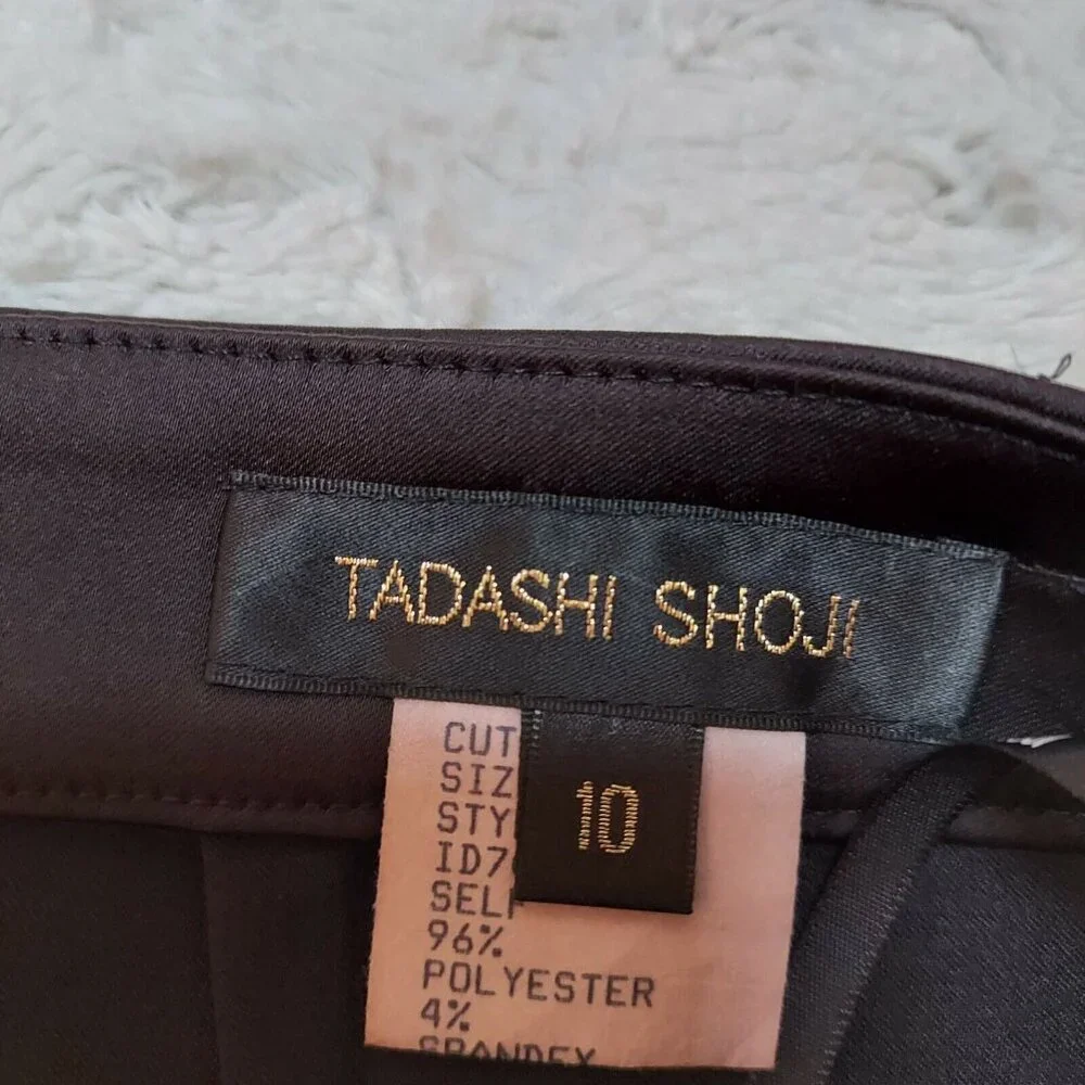 Tadashi Shoji Womens Size 10 Solid Black Career Pencil Skirt Made in USA
